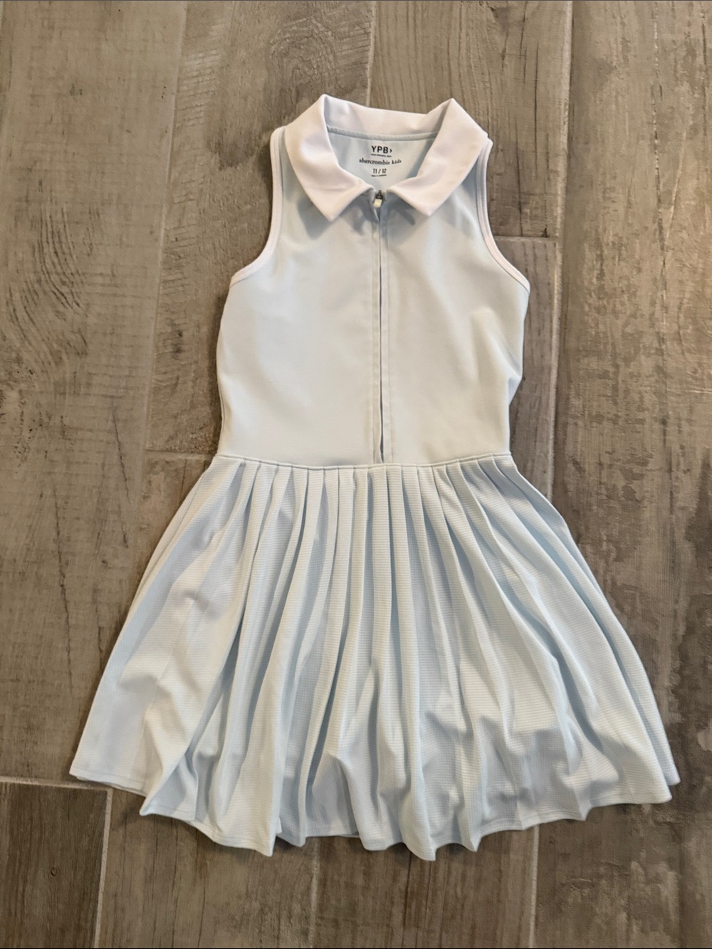 abercrombie kids Pale Blue Pleated Polo Dress